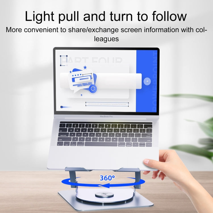 R- JUST HZ13-1 Rotating Foldable Multi-Angle Aluminum Alloy Laptop Fan Bracket, HZ13-1 Grey, HZ13-1 Silver