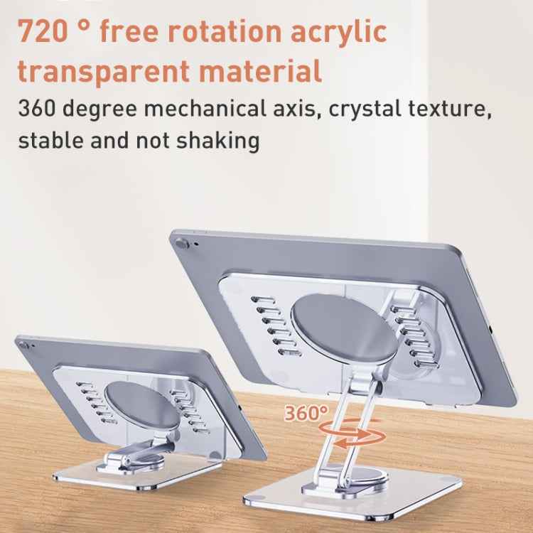 R-JUST T632 Acrylic 360 Degree Rotating Desktop Tablet Stand