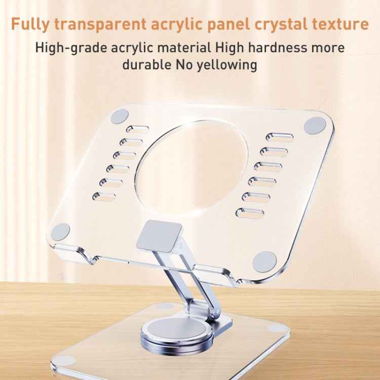 R-JUST T632 Acrylic 360 Degree Rotating Desktop Tablet Stand