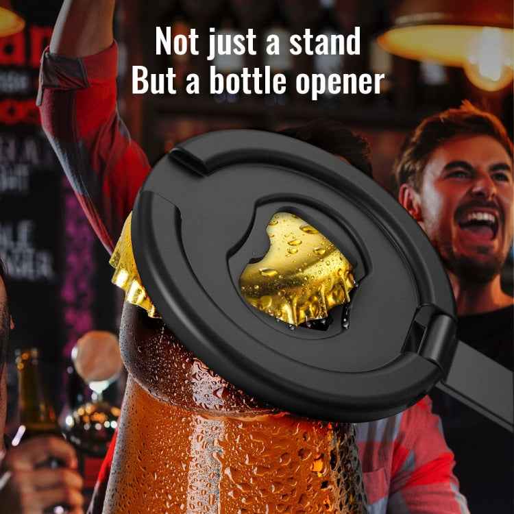 R-JUST SJ20-1 Aluminum Alloy Magnetic Bottle Opener Cellphone Holder With No Trace Sticker