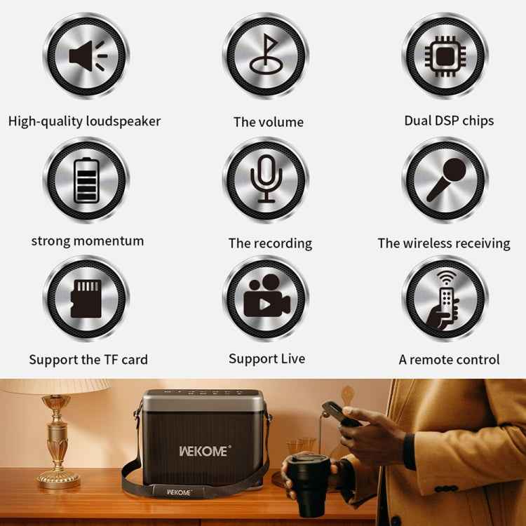 WEKOME D37 200W Outdoor Portable Strap Bluetooth Speaker