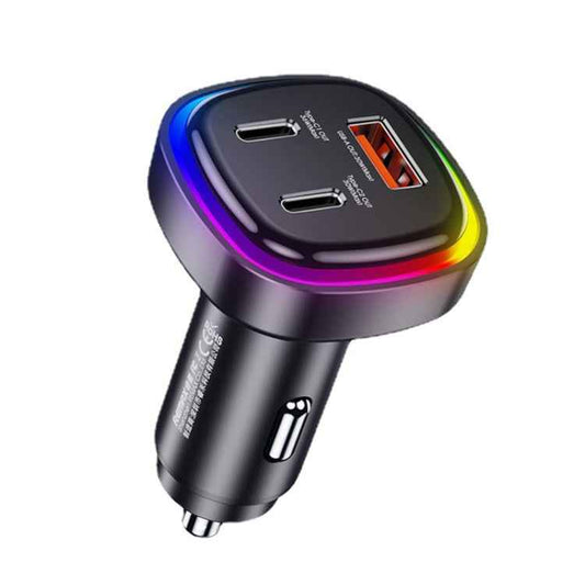 REMAX RCC330 Earl Series 3 in 1 Car 66W PD Fast Charger with Indicator Light, RCC330