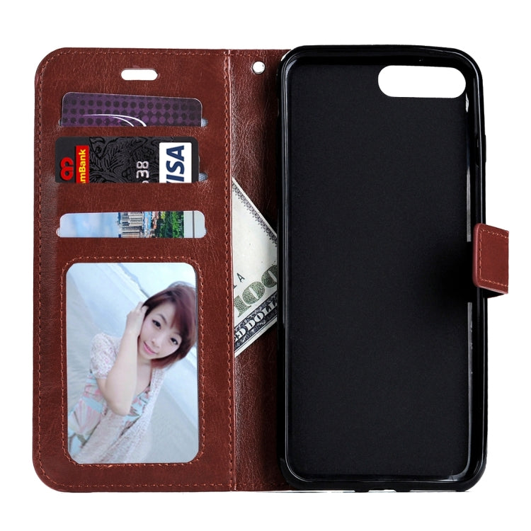 For  iPhone 8 & 7  Crazy Horse Texture Horizontal Flip Leather Case with Magnetic Buckle & Holder & Card Slots & Wallet & Photo Frame