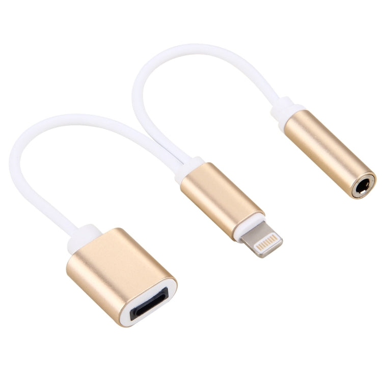 10cm 8 Pin Female & 3.5mm Audio Female to 8 Pin Male Charger Adapter Cable, Support All IOS Systems