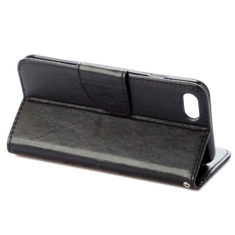 For  iPhone 8 & 7  Pressed Flowers Horizontal Flip Leather Case with Holder & Card Slots & Wallet