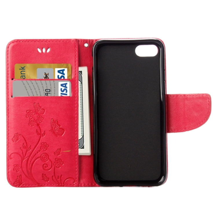 For  iPhone 8 & 7  Pressed Flowers Horizontal Flip Leather Case with Holder & Card Slots & Wallet