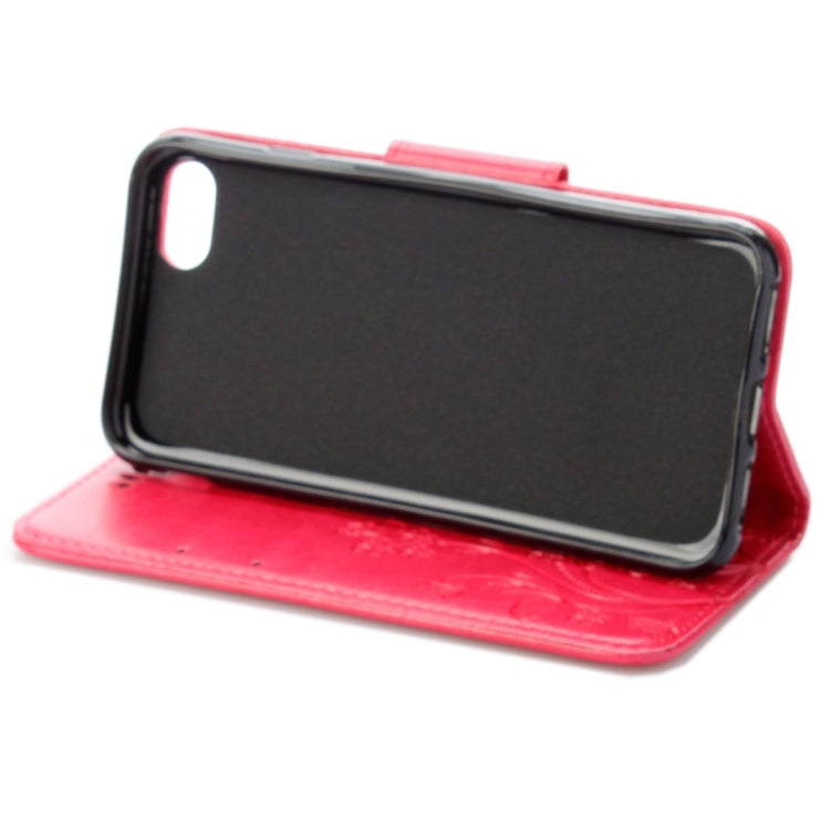 For  iPhone 8 & 7  Pressed Flowers Horizontal Flip Leather Case with Holder & Card Slots & Wallet