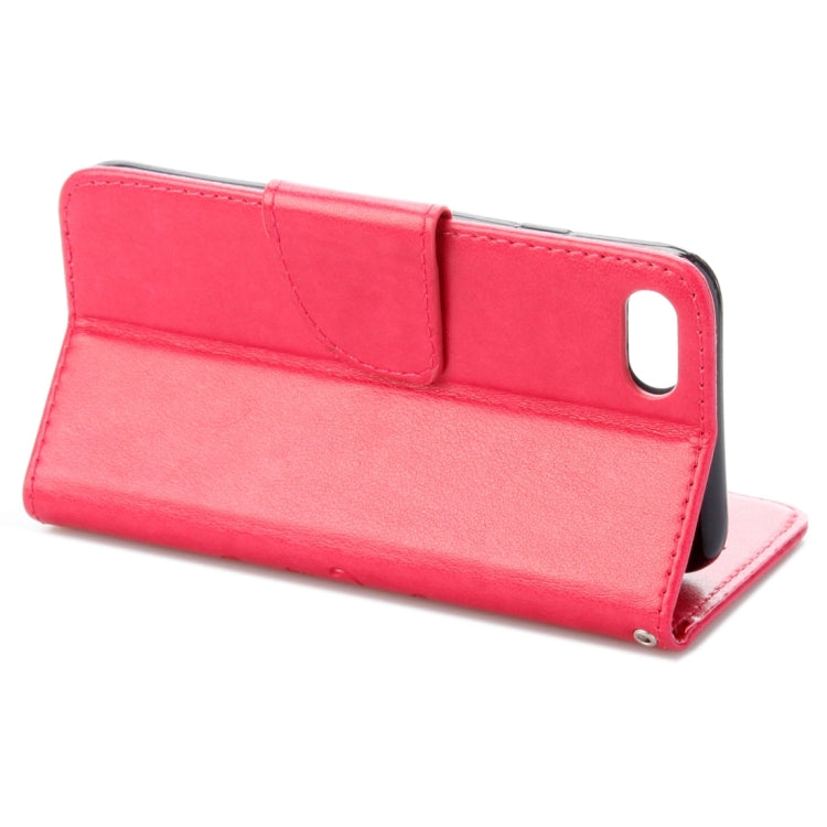 For  iPhone 8 & 7  Pressed Flowers Horizontal Flip Leather Case with Holder & Card Slots & Wallet