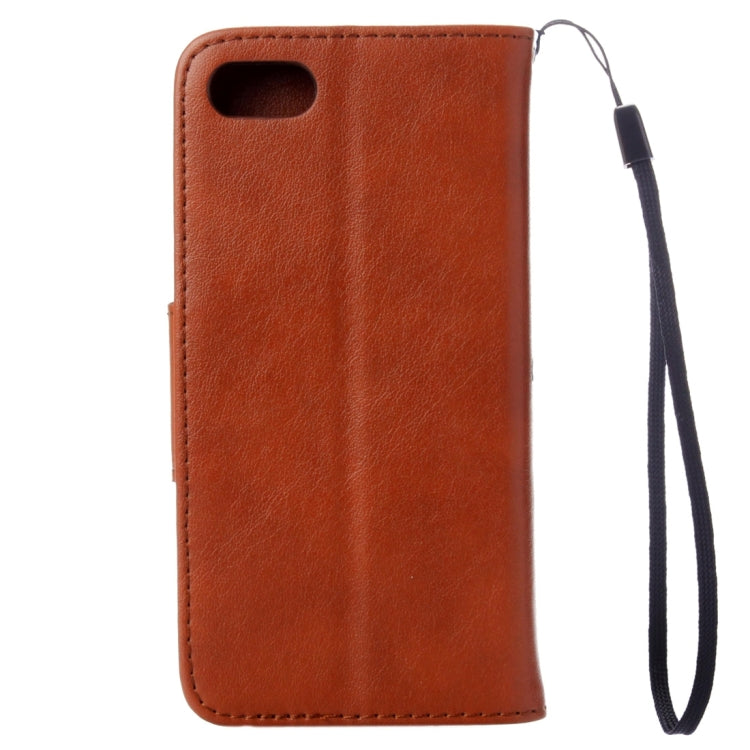 For  iPhone 8 & 7  Pressed Flowers Horizontal Flip Leather Case with Holder & Card Slots & Wallet
