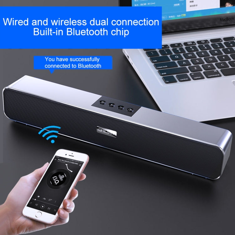 YINDIAO A36 Bluetooth 5.0 Smart Subwoofer Computer Wireless Bluetooth Speaker, Bluetooth Upgrade Version, Bluetooth Upgrade Version(Black), Bluetooth Upgrade Version(Grey)