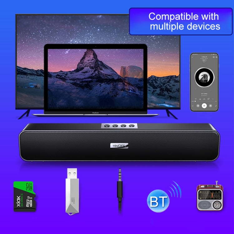 YINDIAO A36 Bluetooth 5.0 Smart Subwoofer Computer Wireless Bluetooth Speaker, Bluetooth Standard Version, Bluetooth Standard Version(Black)