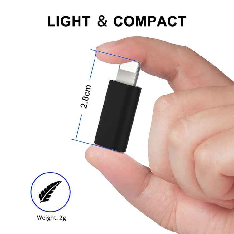 ENKAY Hat-Prince HC-6 Mini ABS USB-C / Type-C 3.1 to 8 Pin Port Connector Adapter(White)