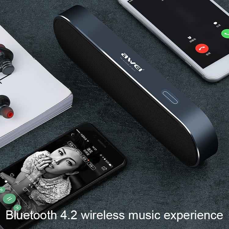 awei Y220 Portable Wireless Bluetooth Speaker V4.2 with HD Clear 3D Stereo Sound and Noise Cancelling, Support TF Card / AUX