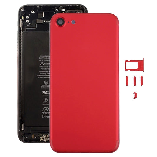 6 in 1 for iPhone 7 (Back Cover (With Camera Lens) + Card Tray + Volume Control Key + Power Button + Mute Switch Vibrator Key + Sign) Full Assembly Housing Cover, For iPhone 7(Assembly), For iPhone 7 (Red White), For iPhone 7 (Red Black)