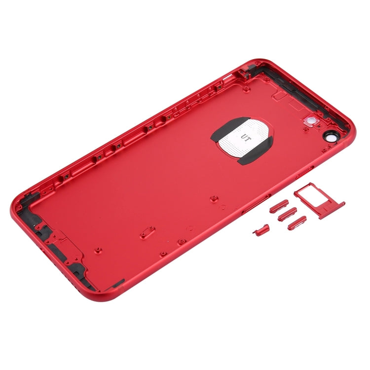 6 in 1 for iPhone 7 (Back Cover (With Camera Lens) + Card Tray + Volume Control Key + Power Button + Mute Switch Vibrator Key + Sign) Full Assembly Housing Cover, For iPhone 7(Assembly), For iPhone 7 (Red White), For iPhone 7 (Red Black)