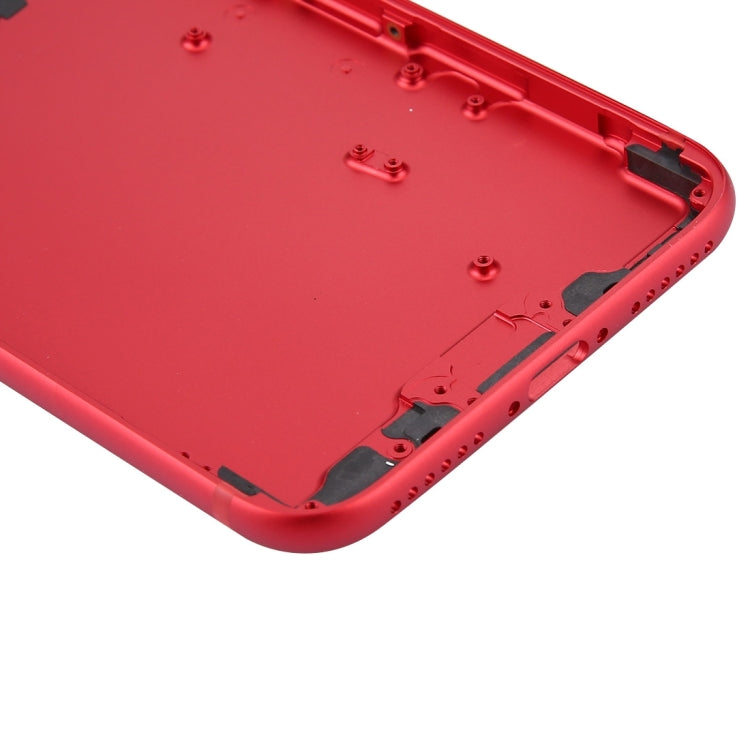 6 in 1 for iPhone 7 (Back Cover (With Camera Lens) + Card Tray + Volume Control Key + Power Button + Mute Switch Vibrator Key + Sign) Full Assembly Housing Cover, For iPhone 7(Assembly), For iPhone 7 (Red White), For iPhone 7 (Red Black)