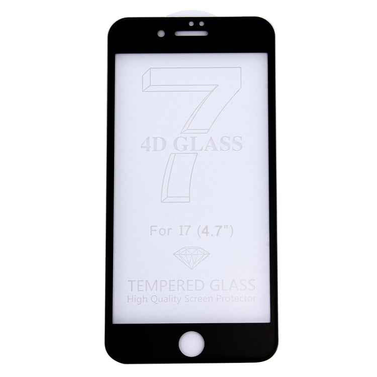 For iPhone 7 0.3mm 9H Surface Hardness 4D Curved Edge Full Screen Tempered Glass Screen Protector