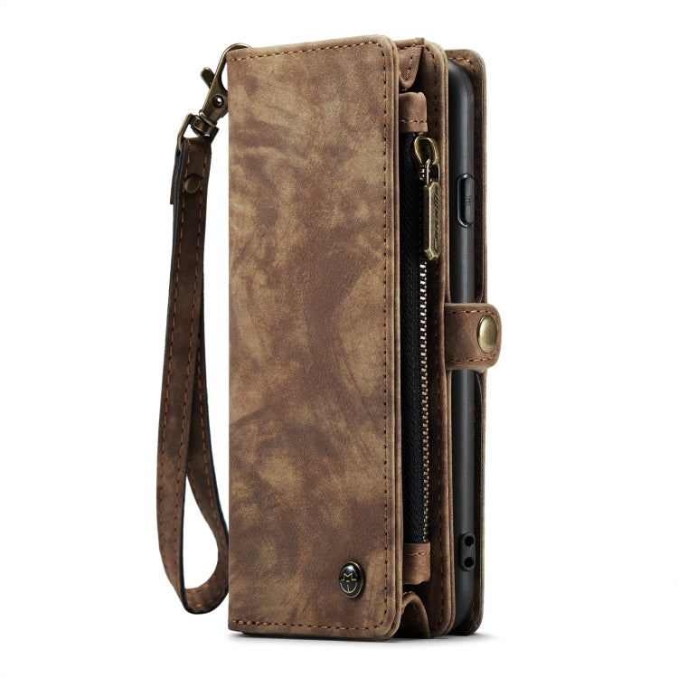 CaseMe for  iPhone 8 & 7  Multifunctional Leather Billfold with Detachable Magnetic PC Back Protective Case & Holder & 10 Card Slots & 3 Cash Slots & 1 Zipper Wallet & 2 Photo Frames & 3 Magnetic Clasps, For 8 & 7, For iPhone 8 & 7