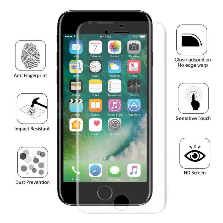 ENKAY Hat-Prince 0.1mm 3D Full Screen Protector Explosion-proof Hydrogel Film for iPhone SE 2020 / 8 / 7, TPU+TPE+PET Material