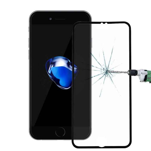 For iPhone 8 / 7 / 6 / 6s 0.26mm 9H Surface Hardness Explosion-proof Silk-screen Tempered Glass Full Screen Film with Colored Sides