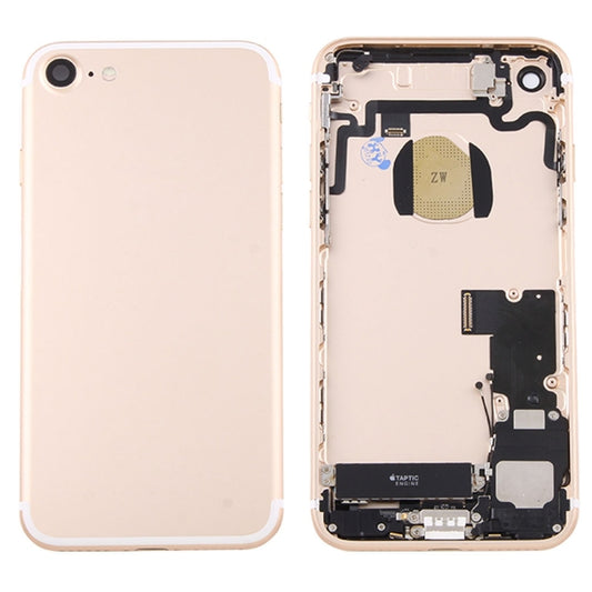 Battery Back Cover Assembly with Card Tray for iPhone 7, For iPhone 7 (Full Assembly), For iPhone 7, For iPhone 7 (Jet Black) - BSPART