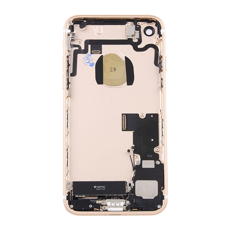 Battery Back Cover Assembly with Card Tray for iPhone 7, For iPhone 7 (Full Assembly), For iPhone 7, For iPhone 7 (Jet Black) - BSPART