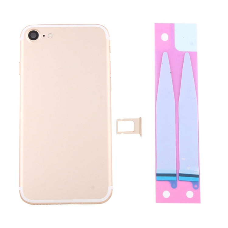 Battery Back Cover Assembly with Card Tray for iPhone 7, For iPhone 7 (Full Assembly), For iPhone 7, For iPhone 7 (Jet Black) - BSPART