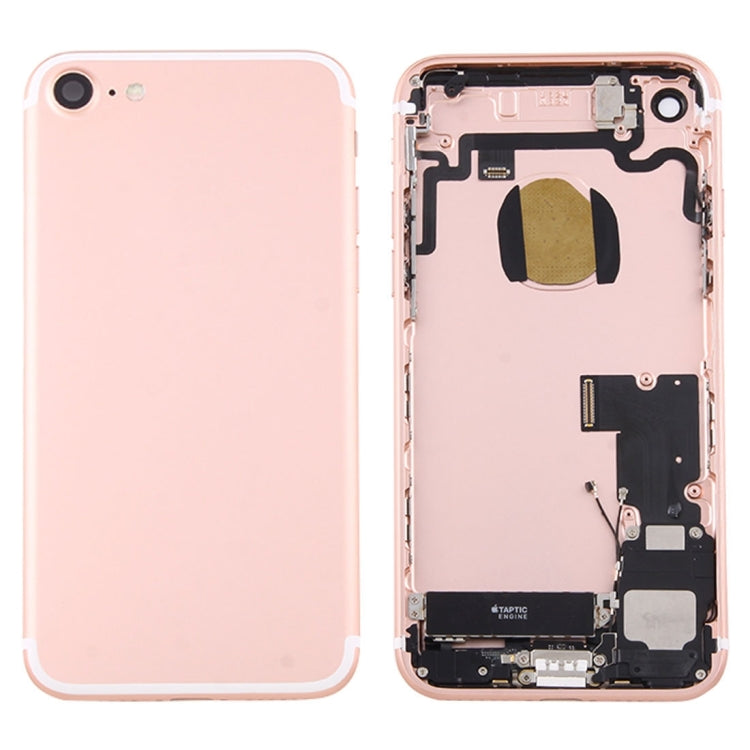 Battery Back Cover Assembly with Card Tray for iPhone 7, For iPhone 7 (Full Assembly), For iPhone 7, For iPhone 7 (Jet Black) - BSPART