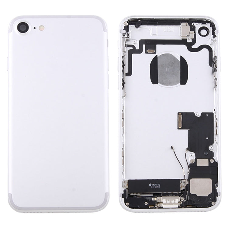 Battery Back Cover Assembly with Card Tray for iPhone 7, For iPhone 7 (Full Assembly), For iPhone 7, For iPhone 7 (Jet Black) - BSPART