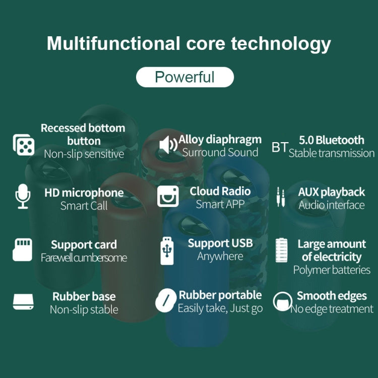 ZEALOT S36 Portable Heavy Bass Wireless Bluetooth Speaker with Built-in Mic, Support Hands-Free Call & TF Card & AUX