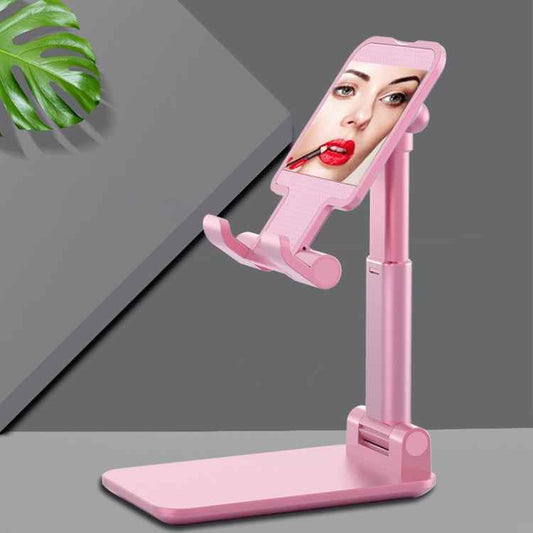 CH002 Universal Portable Foldable Mobile Phone Tablet Desktop Holder Bracket with Mirror