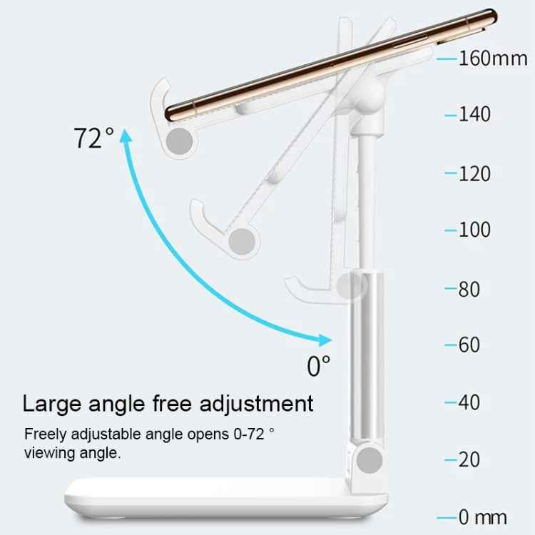 CH002 Universal Portable Foldable Mobile Phone Tablet Desktop Holder Bracket with Mirror