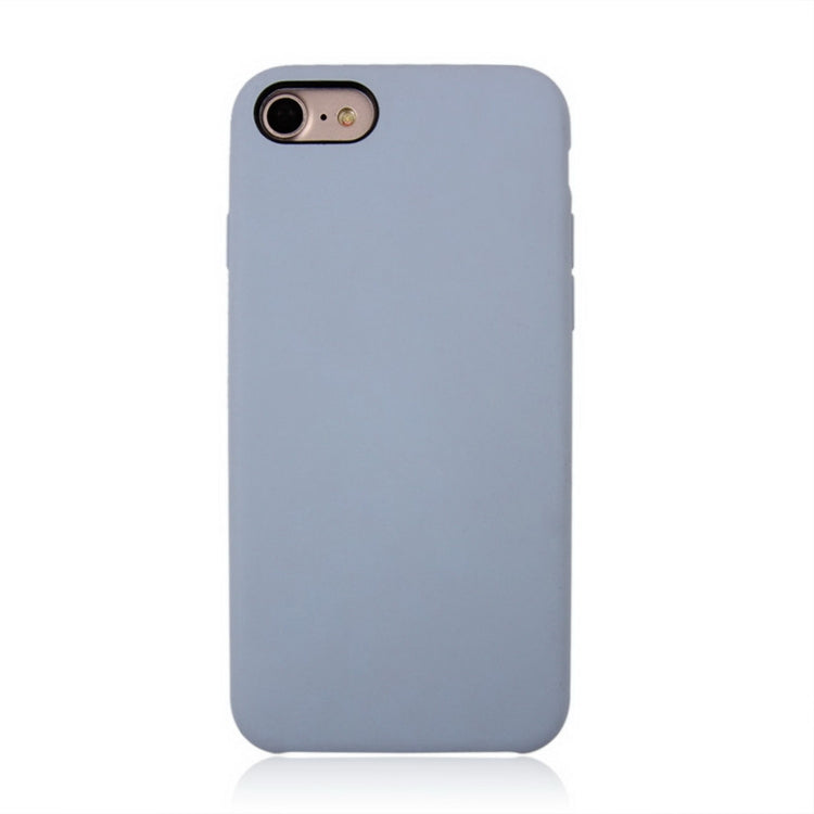 For iPhone 8 & 7 Pure Color Liquid Silicone + PC Shockproof Defender Case