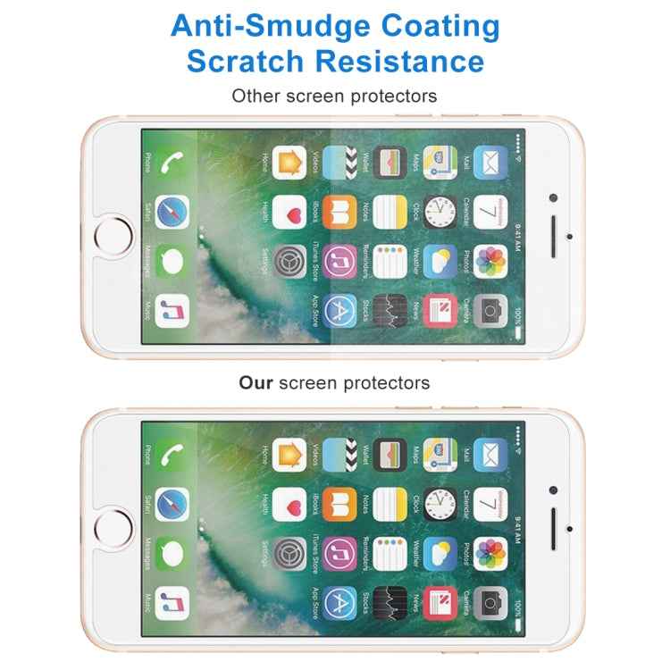 For iPhone 8 Plus & iPhone 7 Plus 0.26mm 9H Surface Hardness 2.5D Explosion-proof Tempered Glass Non-full Screen Film