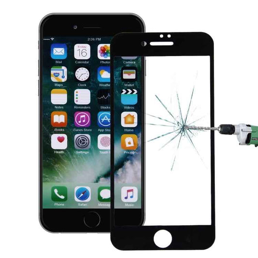 For iPhone 7 Plus Silk Printing Screen Protector 0.26mm 9H Surface Hardness 2.5D Explosion-proof Tempered Glass Screen Film