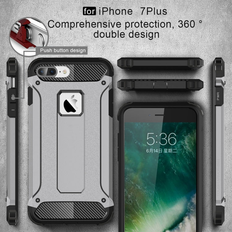 For iPhone 8 Plus & 7 Plus   Tough Armor TPU + PC Combination Case, For iPhone 7 Plus, For iPhone 8P & 7P