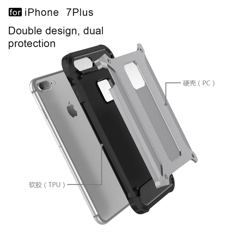 For iPhone 8 Plus & 7 Plus   Tough Armor TPU + PC Combination Case, For iPhone 7 Plus, For iPhone 8P & 7P