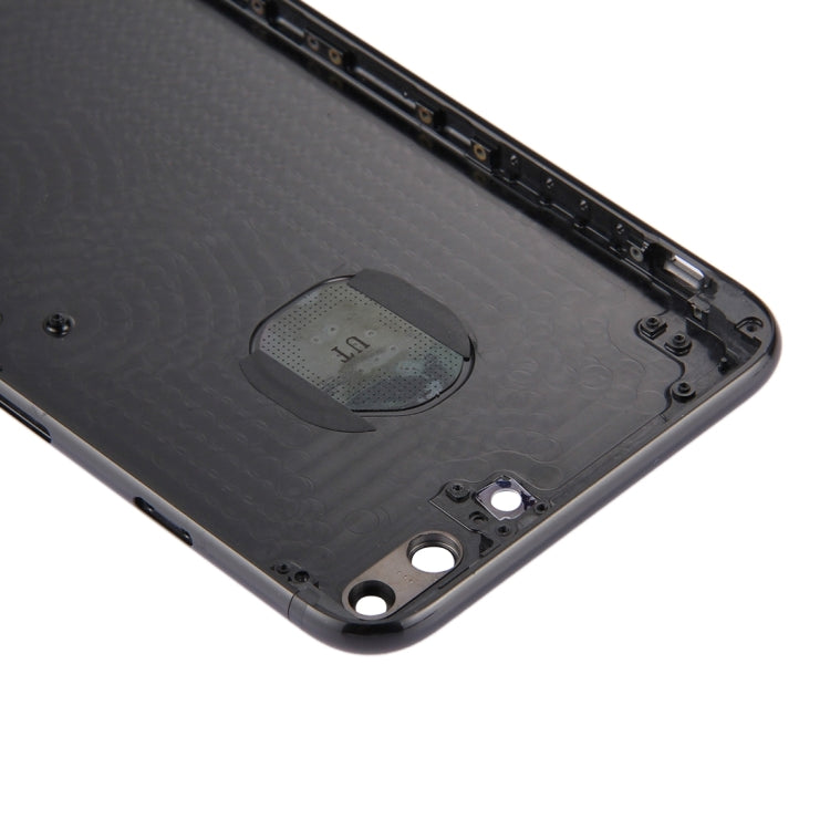 6 in 1 for iPhone 7 Plus (Back Cover + Card Tray + Volume Control Key + Power Button + Mute Switch Vibrator Key + Sign) Full Assembly Housing Cover (Jet Black), For iPhone 7 Plus Jet Black