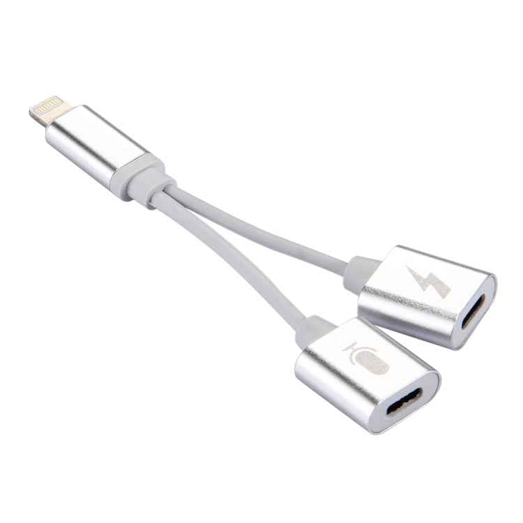 8 Pin Male to Female Charger + 8 Pin Female Audio Adapter, Support iOS 10.3.1 or Above Phones & Call Function