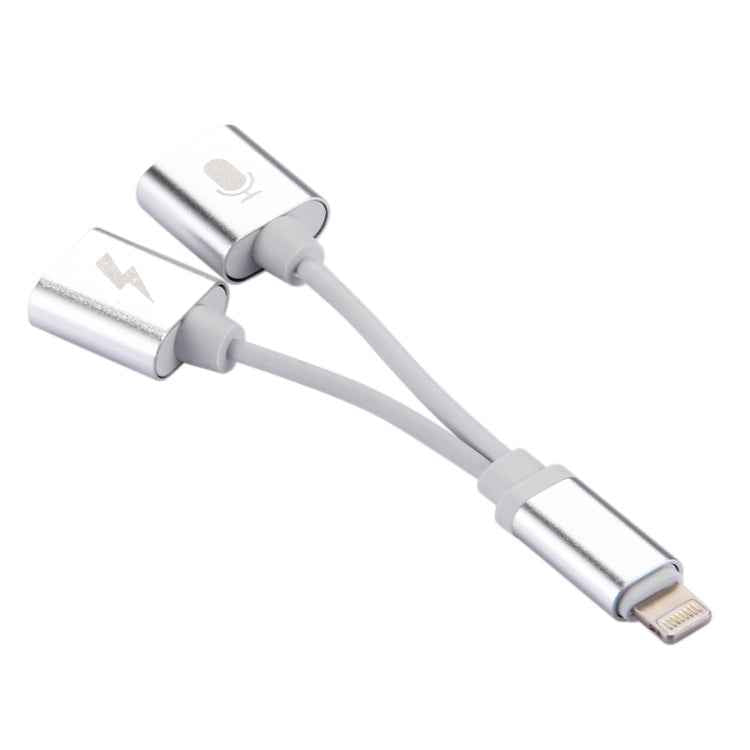 8 Pin Male to Female Charger + 8 Pin Female Audio Adapter, Support iOS 10.3.1 or Above Phones & Call Function