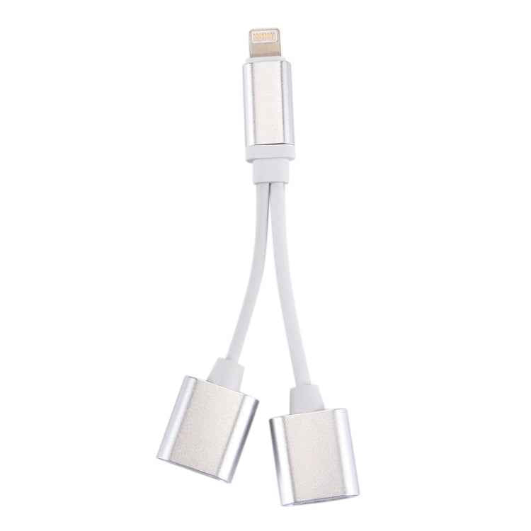 8 Pin Male to Female Charger + 8 Pin Female Audio Adapter, Support iOS 10.3.1 or Above Phones & Call Function