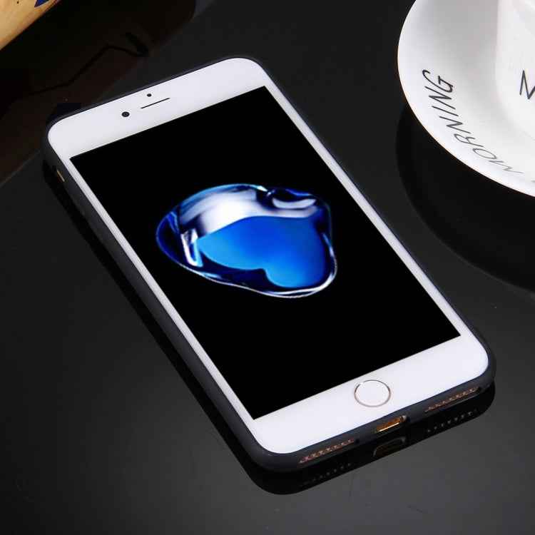 For iPhone 8 Plus & 7 Plus   Solid Color TPU Protective Case Without Round Hole