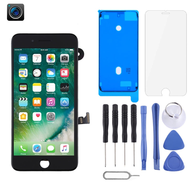 Pantalla LCD incluye cámara frontal para iPhone 7 Plus, i7 Plus Negro con cámara, i7 Plus Blanco con cámara