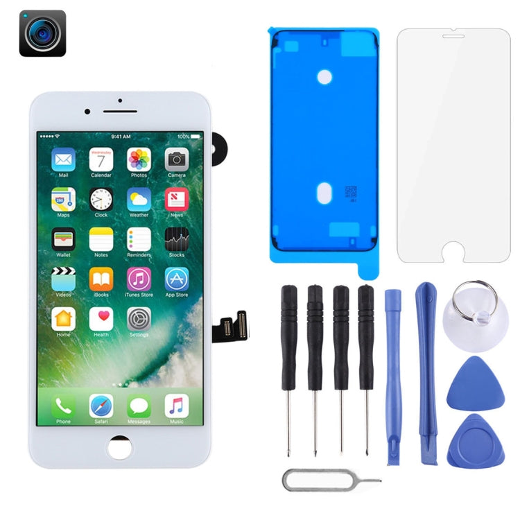 Pantalla LCD incluye cámara frontal para iPhone 7 Plus, i7 Plus Negro con cámara, i7 Plus Blanco con cámara