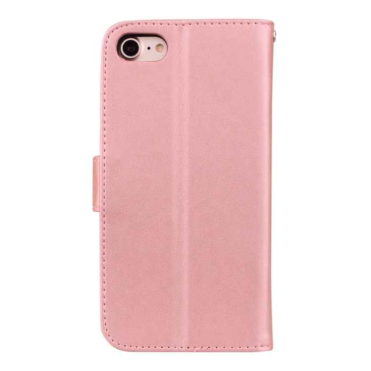 Fro iPhone 8 Plus & 7 Plus   Roses Pressed Flowers Pattern Flip Leather Case with Holder & Card Slots & Wallet