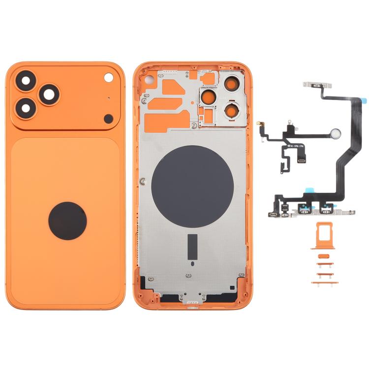 Back Housing Cover with Appearance Imitation of iP17 Pro Max for iPhone 12 Pro Max, For iPhone 12 Pro Max to iP17 Pro Max