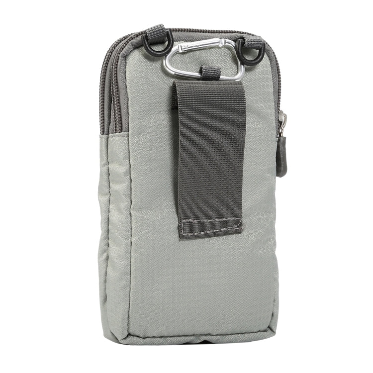 Universal Multi-function Plaid Texture Double Layer Zipper Sports Waist Bag / Shoulder Bag for iPhone X  & 7 & 7 Plus / Galaxy S9+ / S8+ / Note 8 / Sony Xperia Z5 / Huawei Mate 8, Size: 16.5 x 9.0 x 3.0cm