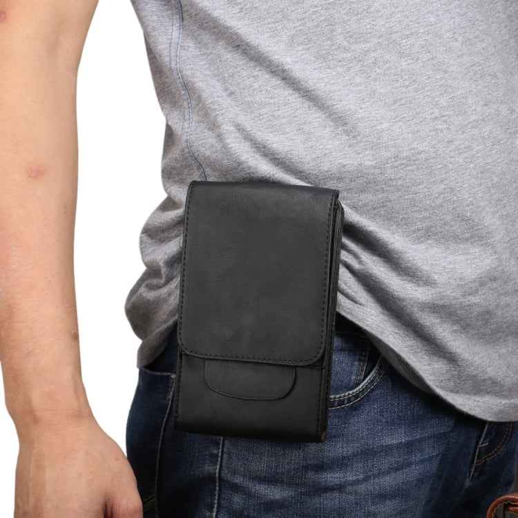 6.3 inch and Below Universal Crazy Horse Texture 3 Pouches Vertical Flip Leather Case with Belt Hole & Climbing Buckle for Galaxy Note 8, Sony, Huawei, Meizu, Lenovo, ASUS, Cubot, Oneplus, Oukitel, Xiaomi, DOOGEE, Vkworld, and other Smartphones