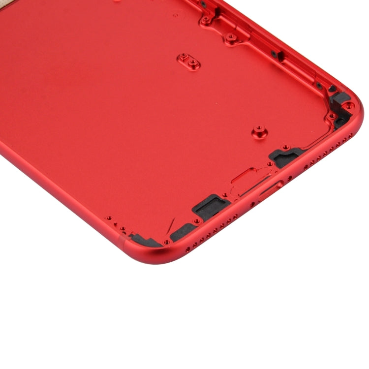 6 in 1 for iPhone 7 Plus (Back Cover (With Camera Lens)  + Card Tray + Volume Control Key + Power Button + Mute Switch Vibrator Key + Sign) Full Assembly Housing Cover, For iPhone 7 Plus, For iPhone 7 Plus (Red White), For iPhone 7 Plus (Red Black)
