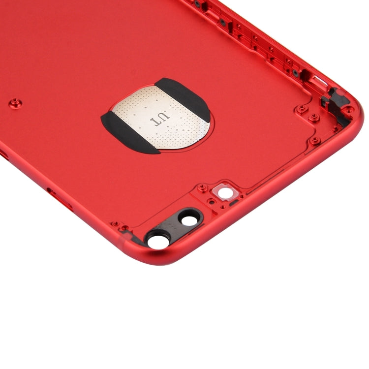 6 in 1 for iPhone 7 Plus (Back Cover (With Camera Lens)  + Card Tray + Volume Control Key + Power Button + Mute Switch Vibrator Key + Sign) Full Assembly Housing Cover, For iPhone 7 Plus, For iPhone 7 Plus (Red White), For iPhone 7 Plus (Red Black)